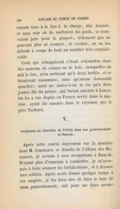 V. Aventures du chevalier de Forbin dans son gouvernement de Bancok