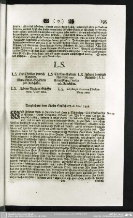 N.144. Vergleich mit dem Closter Schlüchtern de Anno 1496
