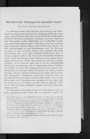 Mittelalterliche Wüstungen der Landschaft Angeln