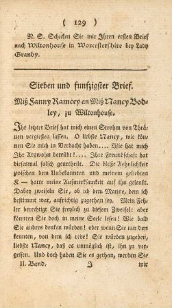 Sieben und funfzigster Brief