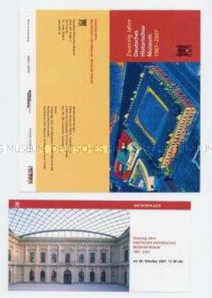Einladungskarte zur Festveranstaltung anlässlich des 20. Jahrestages des DHM