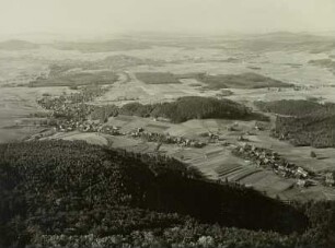 Waltersdorf, OT von Großschönau, Blick von der Lausche (792 m) in Richtung Norden