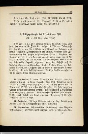 12. Rückzugskämpfe bei Krivolak und Istib