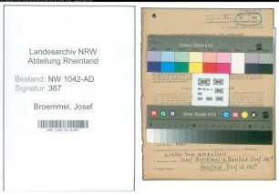 Entnazifizierung Josef Broemmel , geb. 20.04.1898 (Gemeindebote)