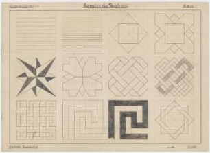 Geometrisches Zeichnen. : Bez.: Städtische Gewerbeschule, Hertel., Blatt Nr.1, Winter-Semester 1901/02