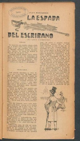 La espada del escribano : PBT novelesco