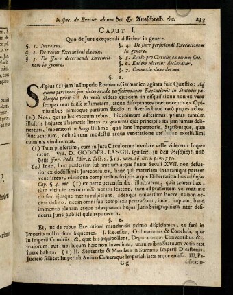 233-238, Caput I. Quo de Jure exequendi differitur in genere.