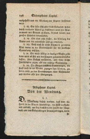 198-242, Achtzehntes Kapiel. Von der Wendung.