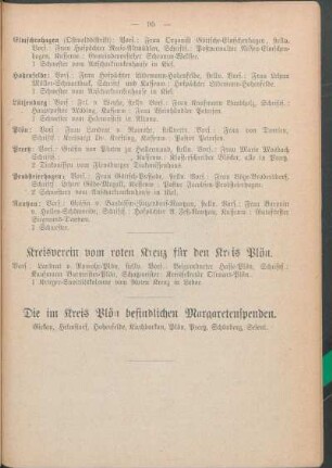 Kreisverein vom roten Kreuz für den Kreis Plön.