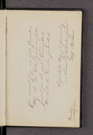 Adolf Bertheau. – Hamburg, 03.03.1858