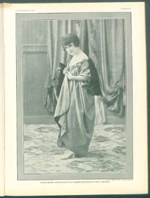 Carmen Méndez, primera actriz de la compañía Parravicini, del teatro Argentino.