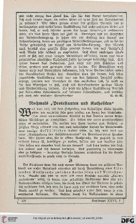 26: Nochmals "Protestanten und Katholiken"