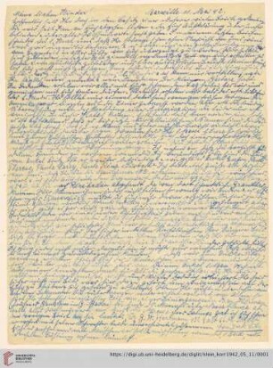 Korrespondenz von Alice und Ludwig Klein: Brief von Alice Klein an Kurt Klein, Irmgard Ehrlich und Max Klein