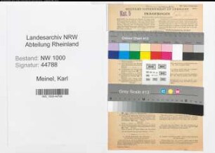 Entnazifizierung Karl Meinel, geb. 03.11.1899 (Versicherungs-Generalagent)