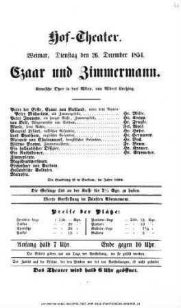 Czaar und Zimmermann