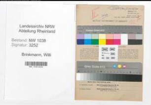 Entnazifizierung Willi Brinkmann , geb. 03.09.1899 (Schmied)