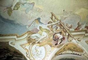 Engelschöre und die vier Erdteile in Verehrung Christi
