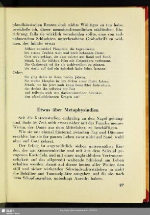 Etwas über Metaphysindien