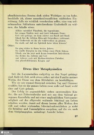 Etwas über Metaphysindien