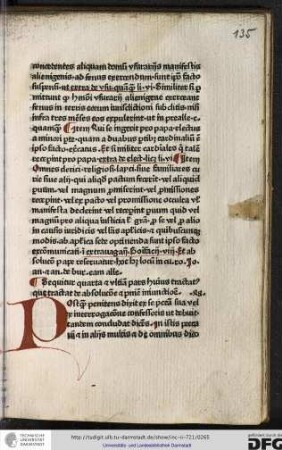Sequitur quarta et ultima pars huius tractatus que tractat de absolutione et penitentie iniunctione, [capitulum] 48.