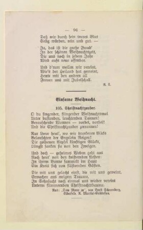 Einsame Weihnacht.