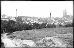 Oschatz. Blick auf Stadt und Dom