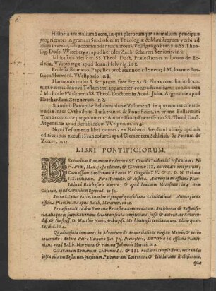 Libri Pontificiorum.