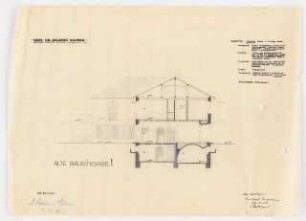 Wohnhaus Dr. Werner, Stuttgart: Querschnitt 1:100