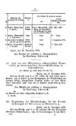 Regulirung der Miethsabzüge für die Dienstwohnungen der Directoren an Gymnasien etc. : [III. Gymnasien und Realschulen]