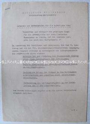 Arbeits- und Maßnahmeplan des Deutschen Kulturbundes Berlin-Mitte für das 2. Halbjahr 1963