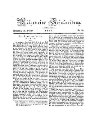 Die Sonntagsschulen : (Beschluß)