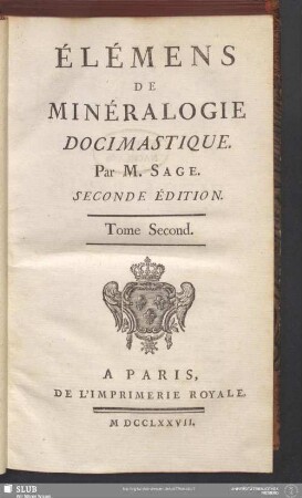 2: Élemens De Minéralogie Docimastique