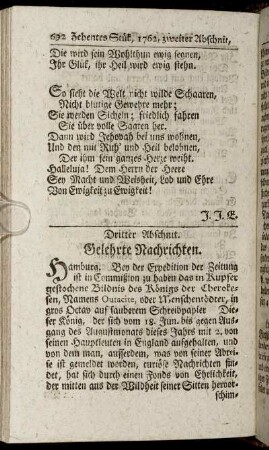 Dritter Abschnit. Gelehrte Nachrichten.