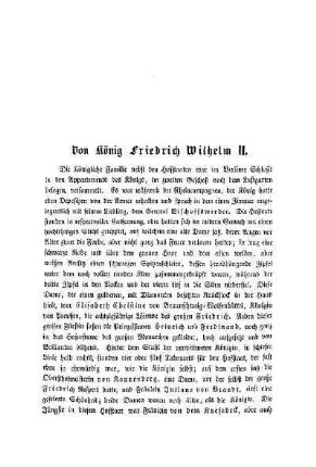 Von König Friedrich Wilhelm II.