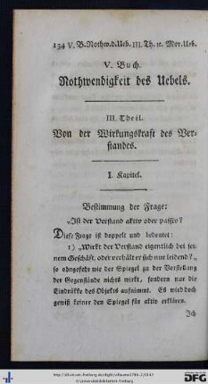 III. Theil. Von der Wirkungskraft des Verstandes.