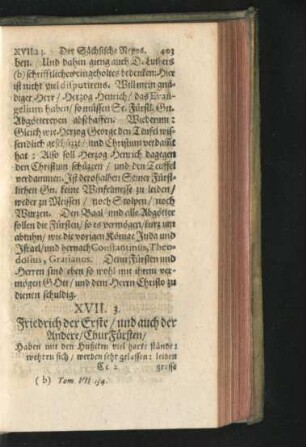 3. Friedrich der Erste/ und auch der Andere/ ChurFürsten.