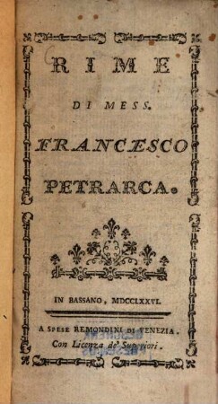 Rime di Mess. Francesco Petrarca