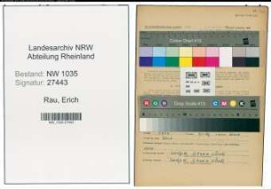 Entnazifizierung Erich Rau , geb. 22.07.1907 (Schlosser)