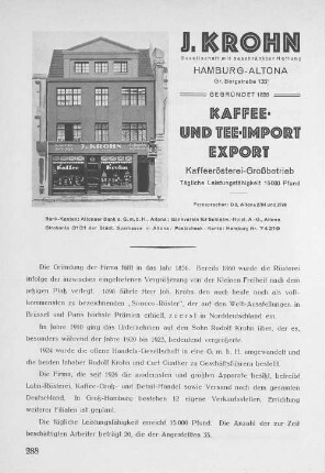 J. Krohn Kaffee- und Tee-Import Export