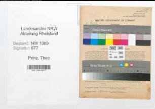 Entnazifizierung Theo Prinz , geb. 13.05.1920 (Polizist)