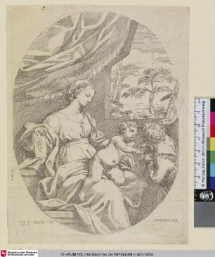 [La Ste. Vierge et le petit St. Jean; Maria mit dem Christuskind und dem Johannesknaben]