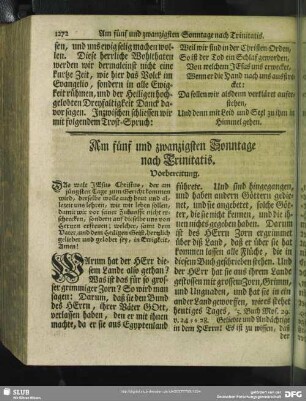 Am fünf und zwanzigsten Sonntage nach Trinitatis