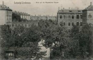 Leipzig-Lindenau: Blick auf die Meyerschen Häuser