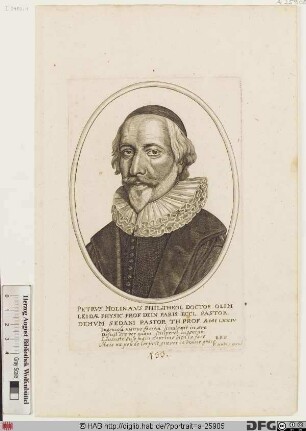 Bildnis Pierre Dumoulin (lat. Petrus Molinaeus)