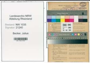 Entnazifizierung Julius Becker , geb. 07.06.1896 (Schlosser)