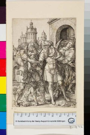 Lot hält die Einwohner von Sodom von Gewalt ab