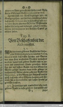 Cap. II. Von Beschaffenheit der Alchymisten