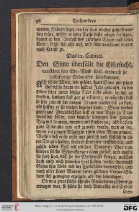Das 12. Capitel. Den Simo überfällt die Eifersucht
