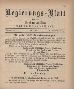 Nr. 29 : 3. Dezember 1871