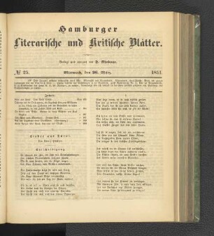No. 25. 26. März 1851